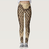 Bruine slangenhuid Leggings (Voorkant)