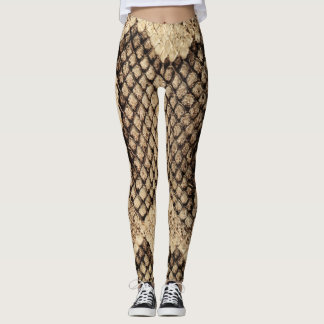 Bruine slangenhuid Leggings