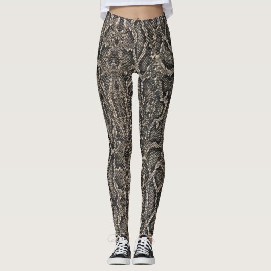 bruine slangenhuid | leggings (Voorkant)