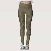 Bruine slangenhuid look print-all-over legging (Voorkant)