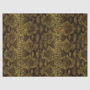 Bruine slangenhuid prachtige lederen textuur tissuepapier