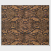 Bruine slangenhuidafdruk cadeaupapier (Vlak)