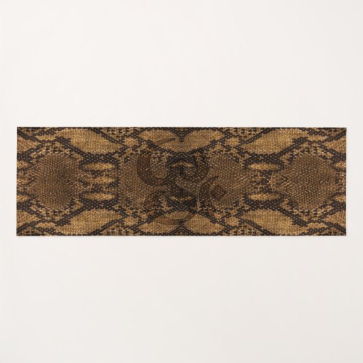 Bruine slangenhuidafdruk yogamat (Voorkant (horizontaal))