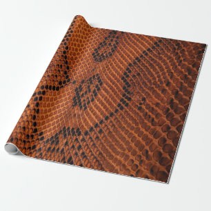 Bruine slangenhuidpatroon - natuurlijke achtergron cadeaupapier