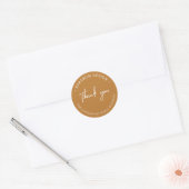 Bruine Small Business Bedankt pakket sticker (Envelop)