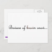 Bruine sneeuw briefkaart (Voorkant / Achterkant)