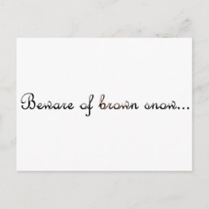 Bruine sneeuw briefkaart