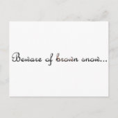 Bruine sneeuw briefkaart (Voorkant)