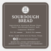 Bruine Sourdough Ingrediënt Cottage Wet Sticker (Voorkant)