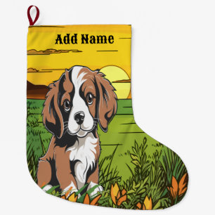 Bruine Spaniel Grote Kerstsok