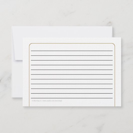 Bruine spatula-inktkaart kaart (Achterkant)