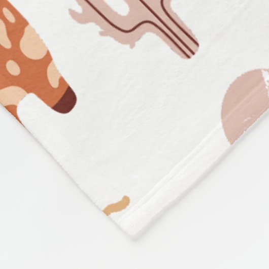 Bruine Speelgoed Cactus Camel Llama Dierlijke naam Fleece Deken (Hoek)