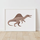Bruine Spinosaurus Dinosaur Kinderkamer Poster