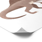 Bruine Spinosaurus Dinosaurius Kinderkamer Poster (Hoek)