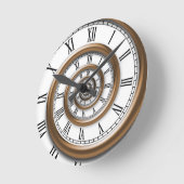 Bruine spiraal ronde klok (Hoek)