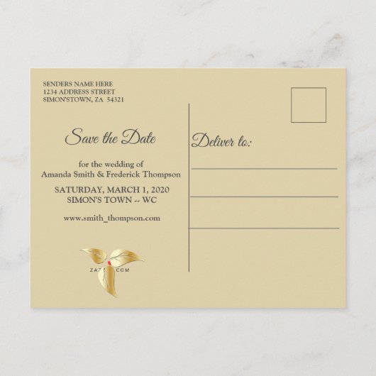 Bruine spleet en eiwithoudende bloem aankondigingskaart (Achterkant)