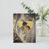 Bruine spleet en eiwithoudende bloem aankondigingskaart (Staand voorkant)