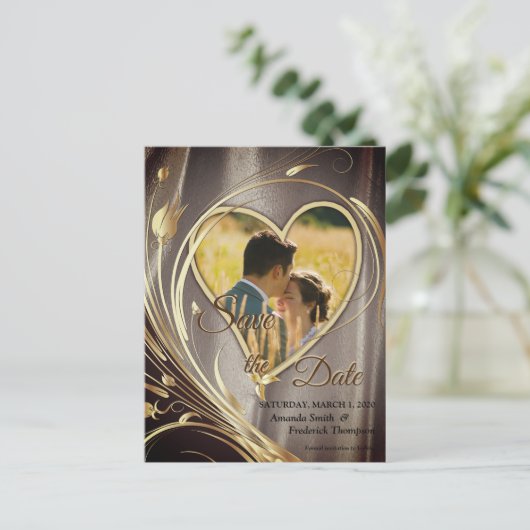 Bruine spleet en eiwithoudende bloem aankondigingskaart (Staand voorkant)