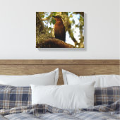Bruine Spotlijster Canvas Afdruk (Insitu (Slaapkamer))