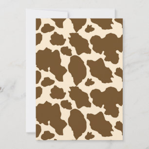 Bruine spots Cow Print Farmer Farm Animals Classy Kaart