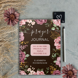 Bruine Spreuken 31 bloemen gebedsjournaal notitieb Notitieboek