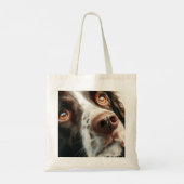 Bruine springer spaniel portret tote bag (Achterkant)