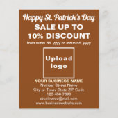 Bruine St. Patrick's Day Zakelijke Uitverkoopfolde Flyer (Voorkant)