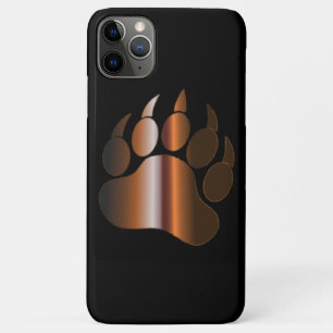 BRUINE STALEN BEERPOOT OP ZWART Case-Mate iPhone CASE