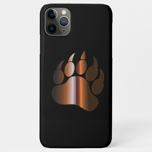 BRUINE STALEN BEERPOOT OP ZWART Case-Mate iPhone CASE (Achterkant)