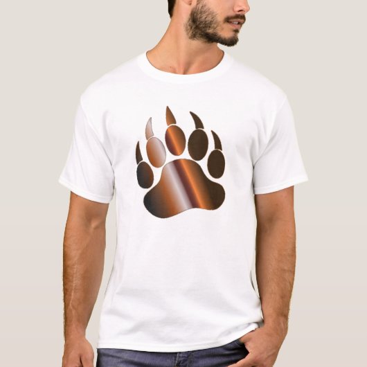 BRUINE STALEN BRONZEN BEERPOOT T-SHIRT (Voorkant)