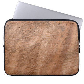 Bruine steen Natuurlijke rots Laptop Sleeve