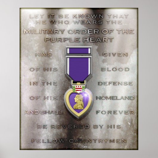 Bruine Steen "PURPER HART" Poster (Voorkant)