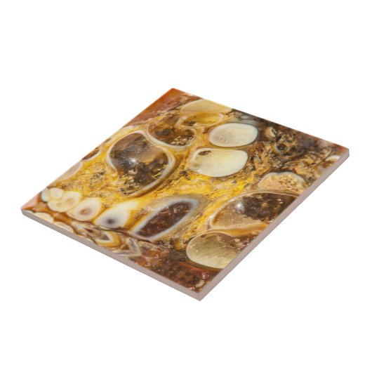 Bruine steenstone textuur tegeltje (Zijkant)