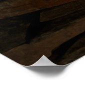 Bruine steenwand poster (Hoek)