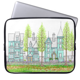 Bruine stenen laptophoes laptop sleeve