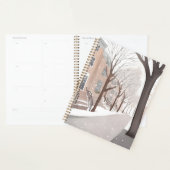 Bruine stenen straat | Sneeuwwinter Waterverf Planner (Display)