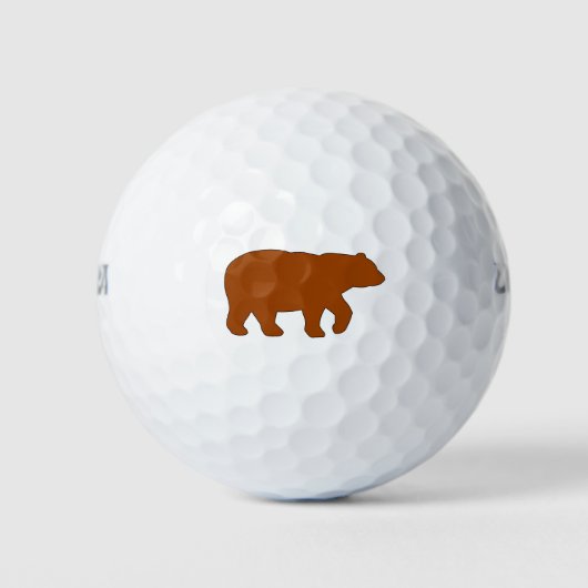 Bruine Stevige Beer Golfballen (Voorkant)