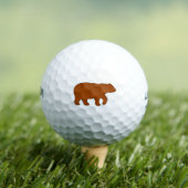 Bruine Stevige Beer Golfballen (Insitu Shirt)