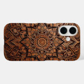 Bruine stijlvolle Mandala telefoonhoes  Case-Mate iPhone Case (Achterkant (horizontaal))