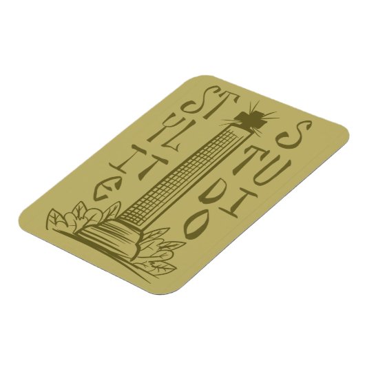 Bruine Stijlvolle Studio Magnet Magneet (Linkerzijde)