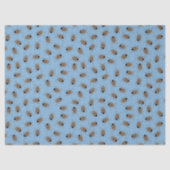 Bruine Stink-knuppels op lichtblauw gebarsten Tissuepapier (Voorkant)