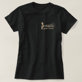 Bruine Stip Paint Spray Tanning T-shirt