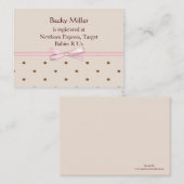 Bruine Stippen Baby shower Registry Kaarten (Voorkant / Achterkant)