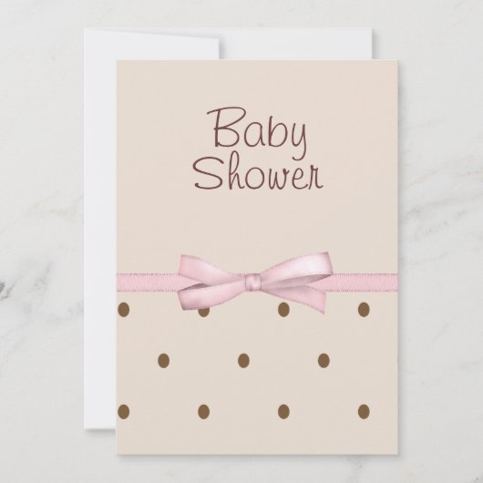 Bruine Stippen Babyschoenen Kaart (Voorkant)