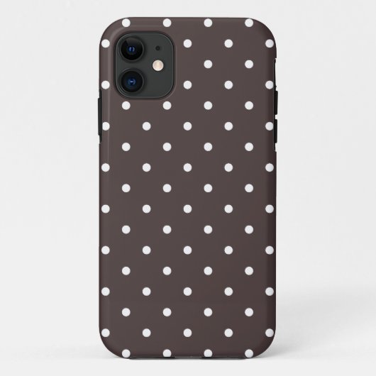 Bruine Stippen iPhone 5 Hoesje in Vijftiger Jaren  (Achterkant)