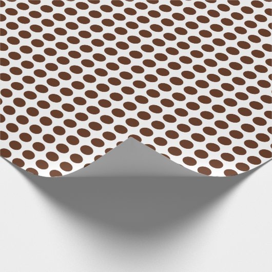 Bruine Stippen op witpapier Cadeaupapier (Hoek)