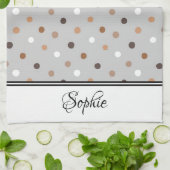 Bruine Stippen Theedoek (Gevouwen)