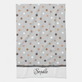 Bruine Stippen Theedoek (Verticaal)