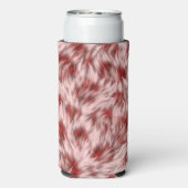 Bruine stof textuur bont ontwerp-19797 seltzer blikjeskoeler (Seltzer Achterkant)