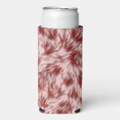 Bruine stof textuur bont ontwerp-19797 seltzer blikjeskoeler (Seltzer Voorkant)